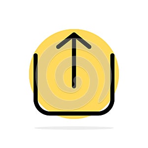 Instagram, Up, Upload Abstract Circle Background Flat color Icon photo