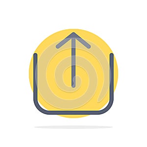 Instagram, Up, Upload Abstract Circle Background Flat color Icon photo