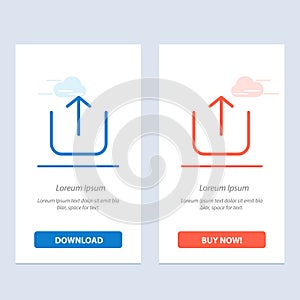 Instagram, Up, Upload  Blue and Red Download and Buy Now web Widget Card Template photo