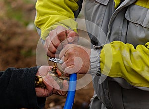 Instalation of a water in a house