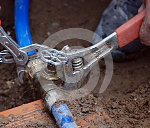 Instalation of a water in a house