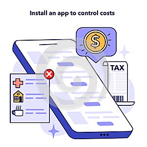 Install a cost control app to optimize your expenses. Mobile application
