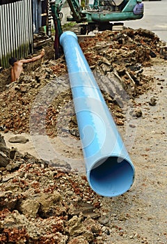 Install new pvc pipe