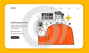 Install a smart thermostat for energy efficiency at home web banner