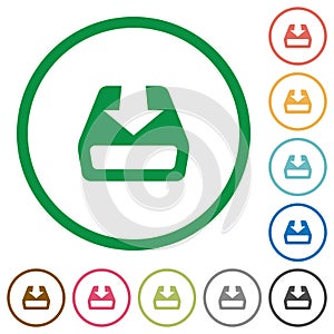 Install to hard drive flat icons with outlines photo