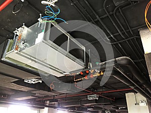 Installation of Air handing unit in loft office