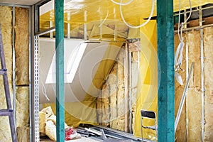 Installation of drywall constructions and their insulation