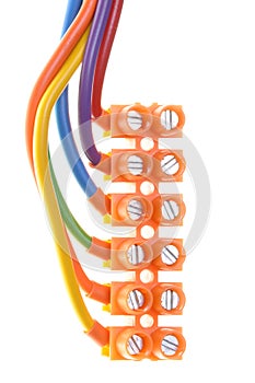 Installation electrical cables with terminal block