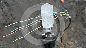 Installation of an Internet cable