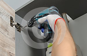 Installation of kitchen.