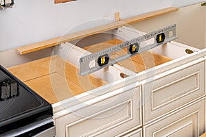 installation at the level of kitchen cabinets