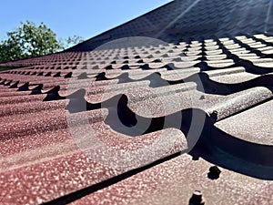 Installation of metal tiles Metal tile roof