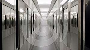 Futuristic Data Center Corridor