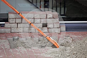 Installation of optic cables to houses