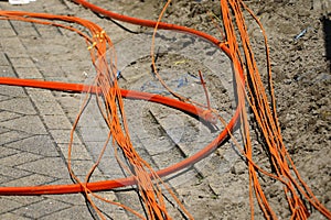 Installation of optic cables to houses
