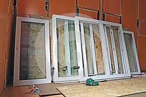 Installation of plastic windows