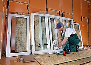 Installation of plastic windows