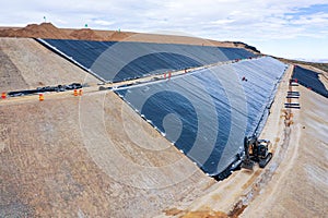 Installation process of geosynthetics in industry and mining