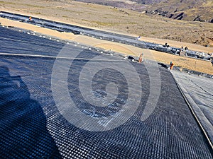Installation process of geosynthetics in industry and mining