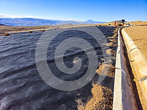 Installation process of geosynthetics in industry and mining