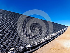 Installation process of geosynthetics in industry and mining
