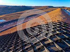 Installation process of geosynthetics in industry and mining