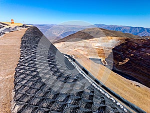 Installation process of geosynthetics in industry and mining