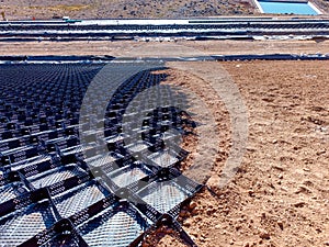 Installation process of geosynthetics in industry and mining