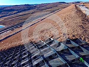 Installation process of geosynthetics in industry and mining