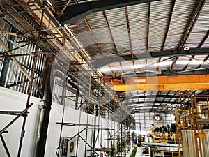 The installation scaffolding in building