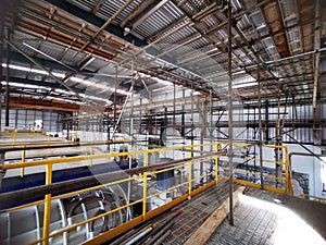 The installation scaffolding in building