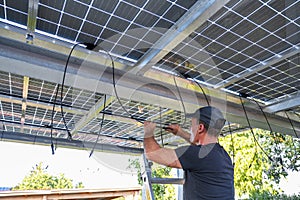 Installation of semitransparent solar modules
