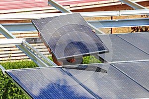 Installation of semitransparent solar modules