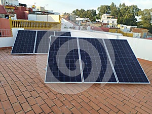 Installation of 6 solar panels photo