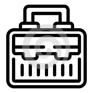Installation toolbox icon outline vector. Tool box