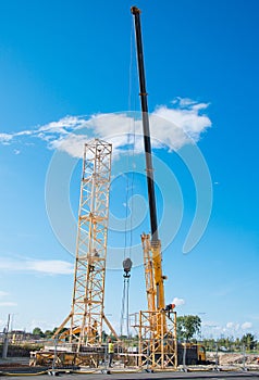 Installation of tower crane.