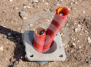 Installation of underground cable entry during construction