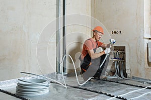 Installation of a warm floor