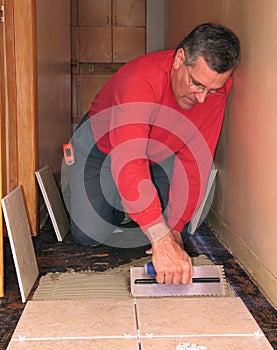 Installing ceramic tile