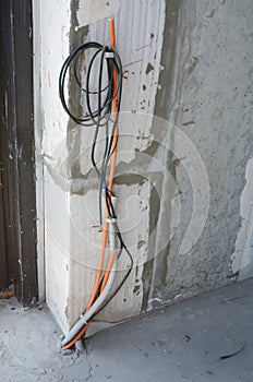 Installing communication wiring. Home wiring.