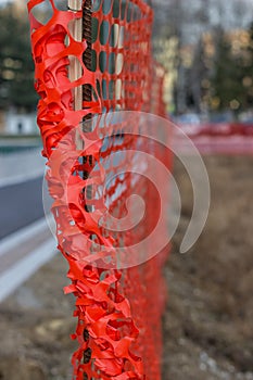 Installing Construction Mesh Safety Fence