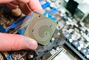 Installing the CPU into the motherboard