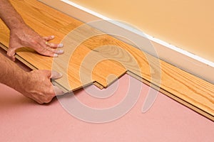 Installing Engeneered Hardwood Floor.