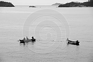 Installing fishing nets