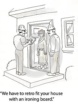 Installing an ironing board