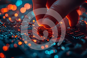 Installing a memory module on a computer motherboard in a contemporary office environment