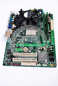 Installing a new RAM DDR memory for a personal computer processor socket in a service. Upgrade repair. PC upgrade or repair