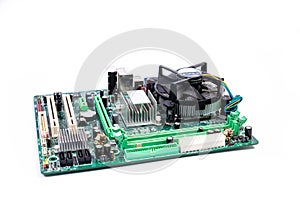 Installing a new RAM DDR memory for a personal computer processor socket in a service. Upgrade repair. PC upgrade or repair