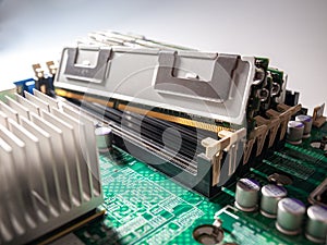 Installing RAM modules in the computer motherboard, replacing and repairing computer components, increasing the amount of random a