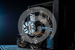 Installing or repair the air cooling system of the personal computer processor.